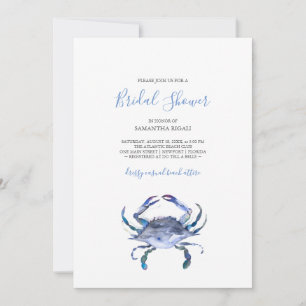 Strand Bruidsfeest Uitnodigingen Aquarel Krab