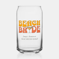 Strand Bruidsfeestje Retro Groovy Strand Bruid
