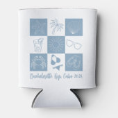 Strand Bruidsmeisje Blauw Blikjeskoeler (Voorkant)