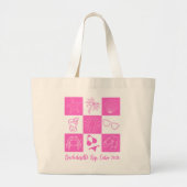 Strand Bruidsmeisje Roze Grote Tote Bag (Voorkant)