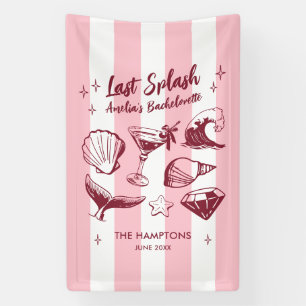 Strand Bruidsmeisjes Feest Laatste Plons Zeemeermi Spandoek