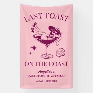 Strand Bruidsmeisjesfeest Laatste Toast Op De Kust Spandoek