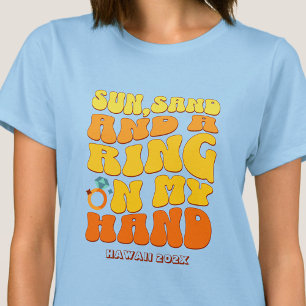 Strand Bruidsmeisjesfeest Retro Zon Zand Ring T-shirt