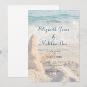 Strand bruiloft - Aan zee bruiloft - Romantisch st Kaart (Voorkant / Achterkant)