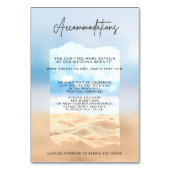 Strand Bruiloft Accommodatie Kaarten (Achterkant)