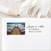 strand bruiloft adres labels (Insitu)