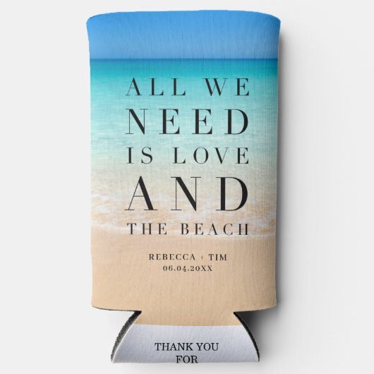 Strand bruiloft alles wat we nodig hebben is liefd (Voorkant)