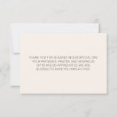 Strand Bruiloft Arbor Rozen Bedankkaart (Achterkant)