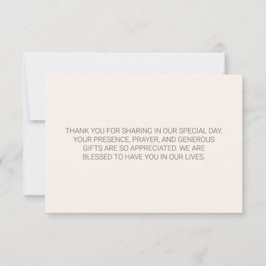 Strand Bruiloft Arbor Rozen Bedankkaart (Achterkant)