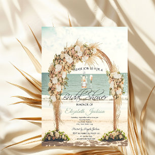 Strand Bruiloft Arbor Rozen Kaart