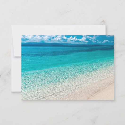 Strand Bruiloft Bestemming Paspoort Kaart QR Code (Achterkant)