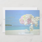 Strand Bruiloft Bloemen Save The Date (Achterkant)