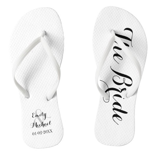 Strand bruiloft bruid Teenslippers (Voetbed)