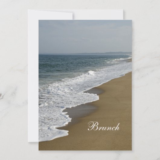 Strand Bruiloft Brunch Uitnodiging (Voorkant)