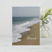 Strand Bruiloft Brunch Uitnodiging (Staand voorkant)