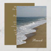 Strand Bruiloft Brunch Uitnodiging (Voorkant / Achterkant)