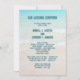 Strand bruiloft ceremonie programma Sjabloon