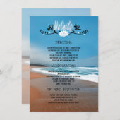 Strand bruiloft details - Informatie - Invoegen Informatiekaartje (Voorkant / Achterkant)