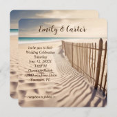 strand bruiloft hek kaart (Voorkant / Achterkant)