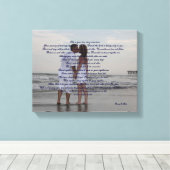 Strand bruiloft "Ik doe" Canvas Afdruk (Insitu (Houten vloer))