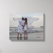Strand bruiloft "Ik doe" Canvas Afdruk (Voorkant)