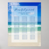 Strand Bruiloft Oceaan Foto 12 Tafel Stoelenindeli Poster (Voorkant)