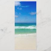 Strand bruiloft oceaan golven fotografie menu (Achterkant)