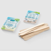 Strand Bruiloft Orde van Ceremonie Entourage Palm Handwaaier (Niet-gemonteerd)