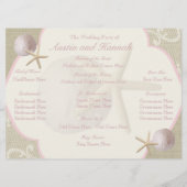  strand bruiloft programma Kaart (Achterkant)