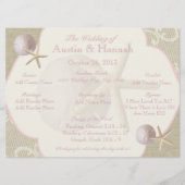  strand bruiloft programma Kaart (Voorkant)