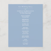 Strand bruiloft programma Waterverf Zee schildpad (Achterkant)