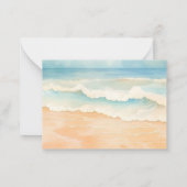 Strand bruiloft reactie RSVP Notitiekaartje (Achterkant)