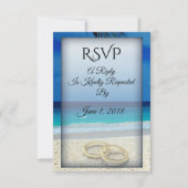 Strand Bruiloft Ringen RSVP Card (Voorkant)