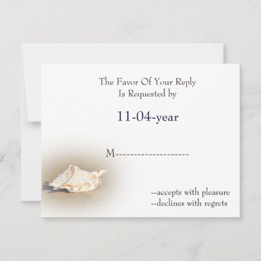 strand bruiloft RSVP (Achterkant)