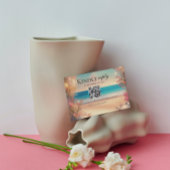 Strand bruiloft rsvp kaartje