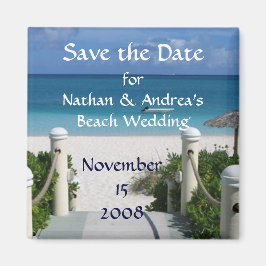 Strand bruiloft "Save the Date" Magneet