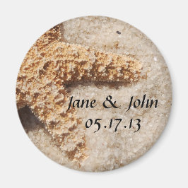 Strand Bruiloft Save the Date Magnet - Zeester Magneet