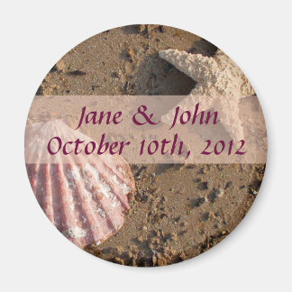 Strand Bruiloft Save the Date Zee Shell Magnet Magneet