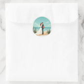 Strand bruiloft Sticker (Tas)