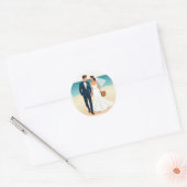 Strand bruiloft Stickers (Envelop)