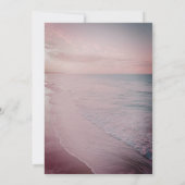 Strand bruiloft uitnodiging, liefde hart kaart (Achterkant)