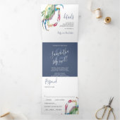 Strand bruiloft uitnodiging met kust charme (Binnen)