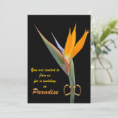 Strand bruiloft Uitnodiging Paradise (Staand voorkant)