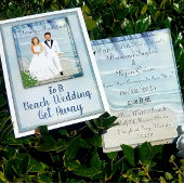 Strand bruiloft weg te komen folie uitnodiging