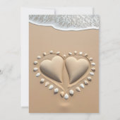 Strand Bruiloft Zand Harten Kaart (Achterkant)