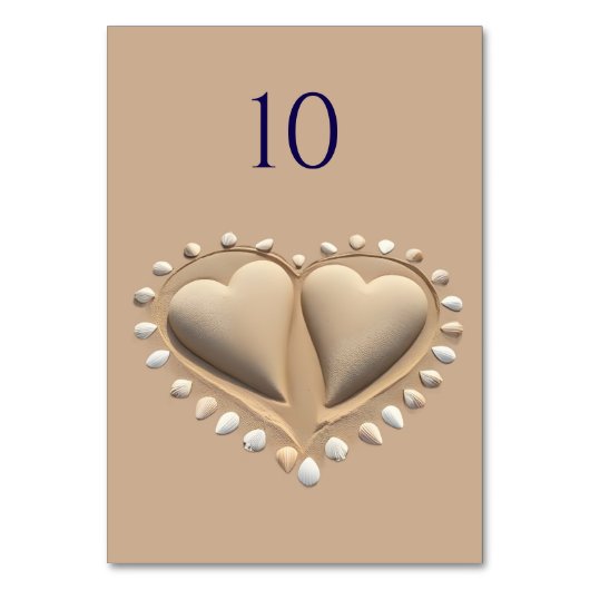 Strand bruiloft zand harten kaart (Achterkant)