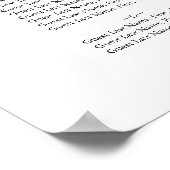 Strand Bruiloft Zitkaarten Sjablonen Poster (Hoek)