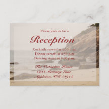Strand Bruiloftsreceptie Kaarten - Rotsachtig Stra