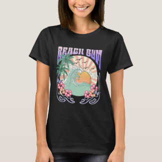 Strand Bum Zonsondergang Zomervakantie Hawaï Famil T-shirt