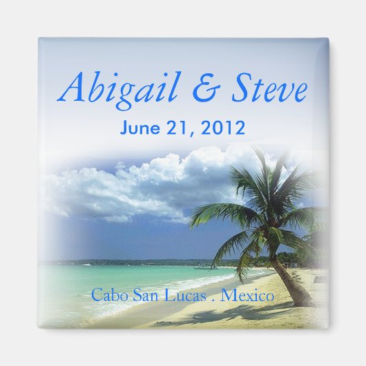 Strand Cabo Resort Bruiloft Favor Keepsake Magneet (Voorkant)